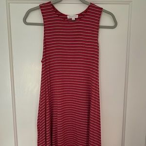 Socialite red striped dress